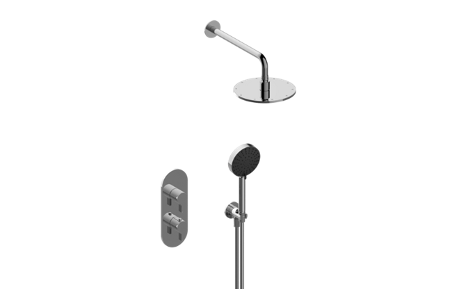 Graff - Terra M-Series Thermostatic Shower System - Shower with Handshower - Trim Only