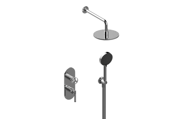 Graff - Harley M-Series Thermostatic Shower System - Shower with Handshower - Trim Only