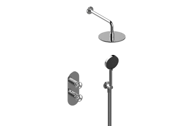 Graff - Harley M-Series Thermostatic Shower System - Shower with Handshower - Trim Only