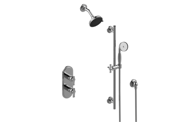 Graff - Bali M-Series Thermostatic Shower System - Shower with Handshower - Trim Only
