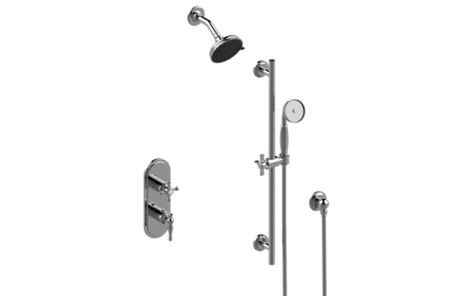 Graff - Lauren M-Series Thermostatic Shower System - Shower with Handshower - Trim Only