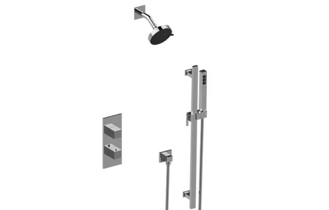 Graff - Incanto M-Series Thermostatic Shower System - Shower with Handshower - Trim Only