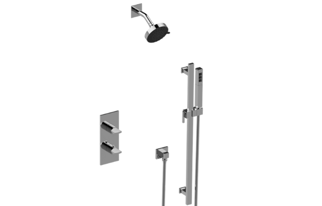 Graff - Sade M-Series Thermostatic Shower System - Shower with Handshower - Trim Only