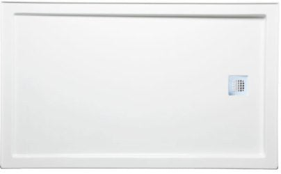 Americh - 60 x 34 Inch - End Drain Right Designer Shower Base W/Sqaure Drain