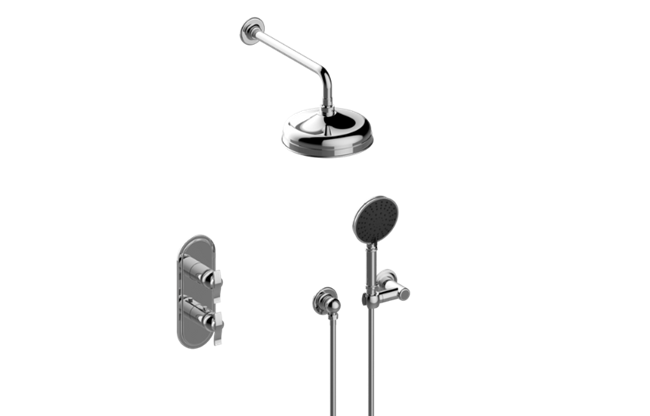 Graff - Bali M-Series Thermostatic Shower System - Shower with Handshower - Trim Only