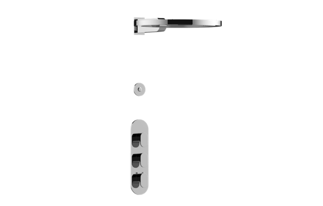 Graff - Ametis  M-Series Thermostatic Shower System - Ametis Ring - Trim Only