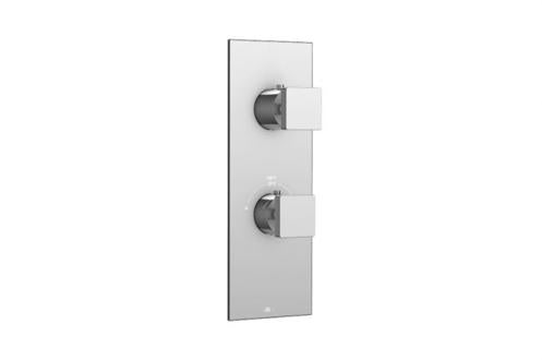 Aquabrass - Square trim set for TURBO thermostatic valve T12123, 2-way, shared functions