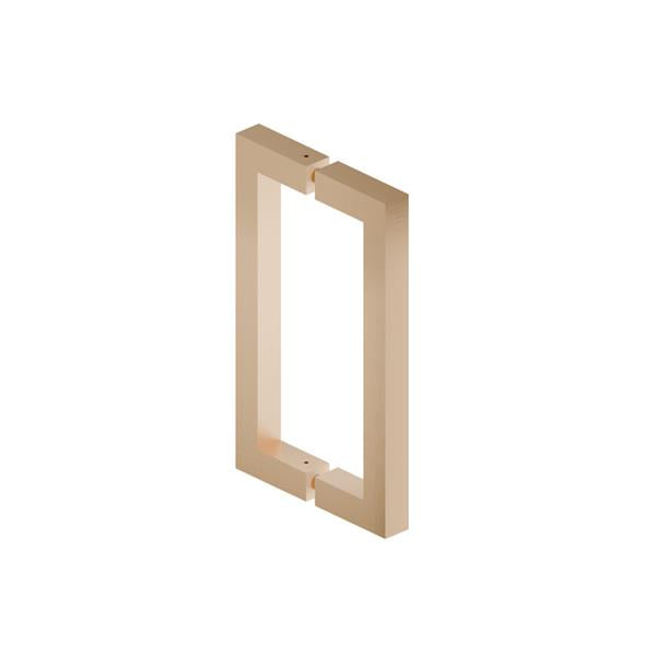 Flusso - 8 Inch Back-To-Back Square Shower Door Pull Handle