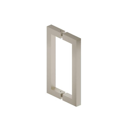 Flusso - 8 Inch Back-To-Back Square Shower Door Pull Handle