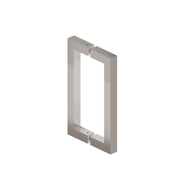 Flusso - 8 Inch Back-To-Back Square Shower Door Pull Handle