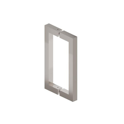 Flusso - 8 Inch Back-To-Back Square Shower Door Pull Handle