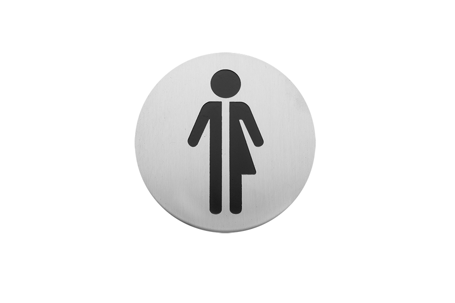 Linnea - Round Transgender Restroom Sign
