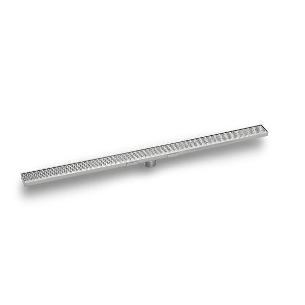 Infinity Drain - 96 Inch S-Stainless Steel Series Complete Kit with 2 1/2 Inch Adhesion Style Grate