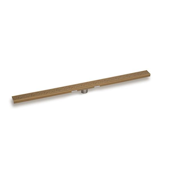 Infinity Drain - 96 Inch S-Stainless Steel Series Complete Kit with 2 1/2 Inch Adhesion Style Grate