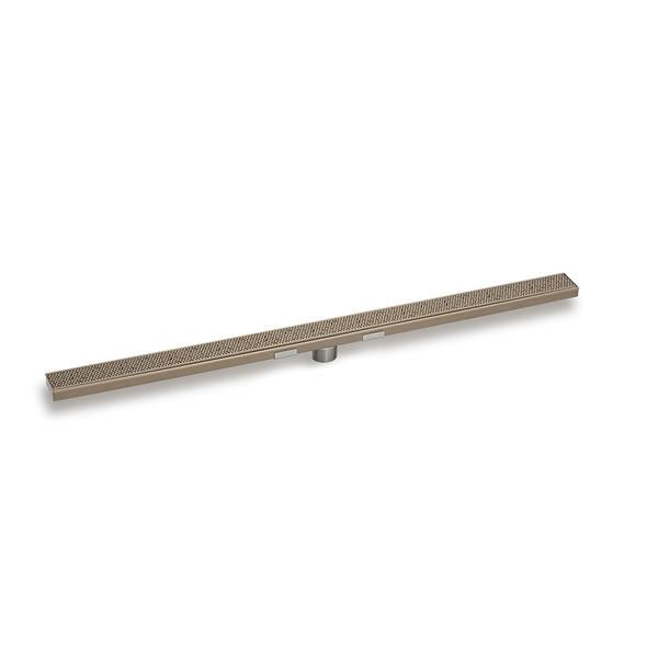 Infinity Drain - 60 Inch S-Stainless Steel Series Complete Kit with 2 1/2 Inch Adhesion Style Grate