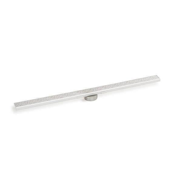 Infinity Drain - 60 Inch S-Stainless Steel Series High Flow Complete Kit with 2 1/2 Inch Adhesion Style Grate