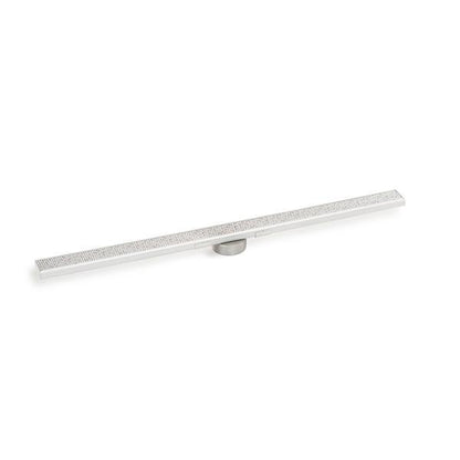 Infinity Drain - 72 Inch S-Stainless Steel Series High Flow Complete Kit with 2 1/2 Inch Adhesion Style Grate