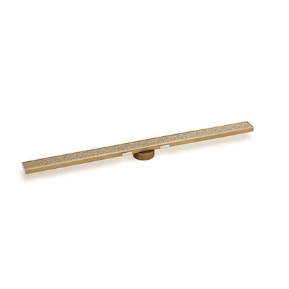 Infinity Drain - 72 Inch S-Stainless Steel Series High Flow Complete Kit with 2 1/2 Inch Adhesion Style Grate