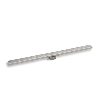 Infinity Drain - 72 Inch S-Stainless Steel Series High Flow Complete Kit with 2 1/2 Inch Adhesion Style Grate