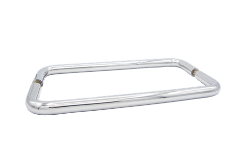 Linnea - Shower Door Pull Back to back mount: 1/2 Inch or 3/4 Inch glass.