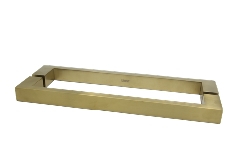Linnea - Shower Door Pull Back to back mount: 1/2 Inch or 3/4 Inch glass.