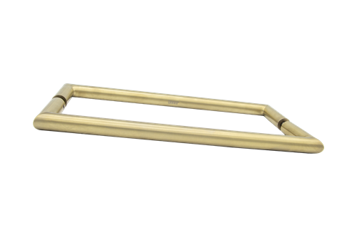 Linnea - Shower Door Pull Back to back mount: 1/2 Inch or 3/4 Inch glass.