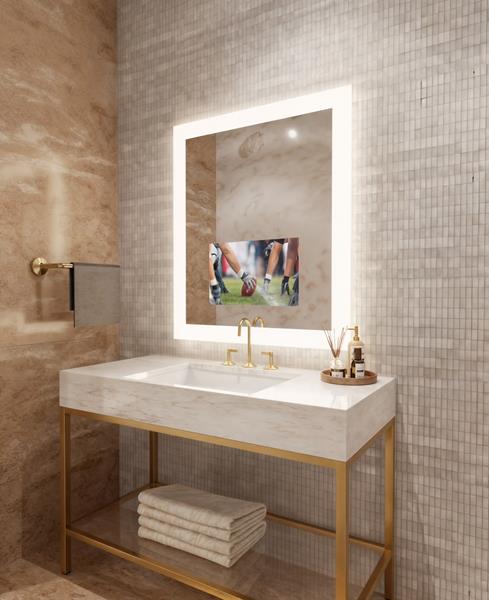 Electric Mirror - Silhouette Lighted Mirror With 21.5 Inch TV