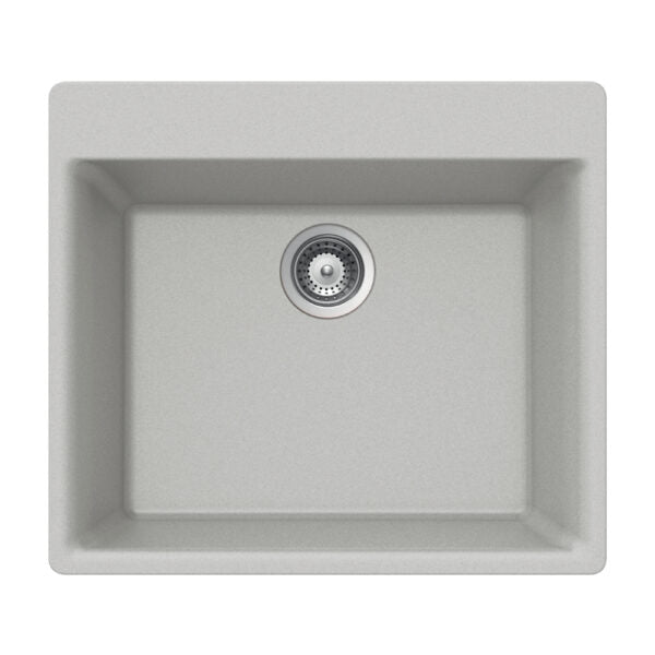 Hamat - SiOStone 24 Inch Granite Topmount Single Bowl Kitchen Sink