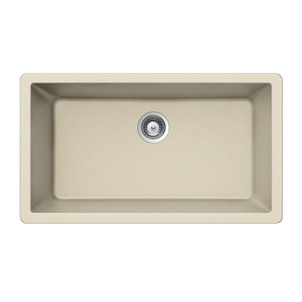 Hamat - SiOStone 33 Inch Granite Undermount Large Single Bowl Kitchen Sink