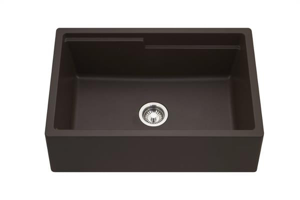 Hamat - SiOStone 33 Inch Granite Apron-Front Workstation Kitchen Sink