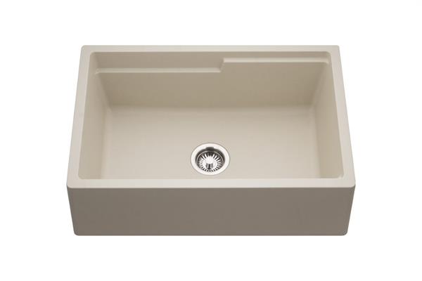 Hamat - SiOStone 33 Inch Granite Apron-Front Workstation Kitchen Sink