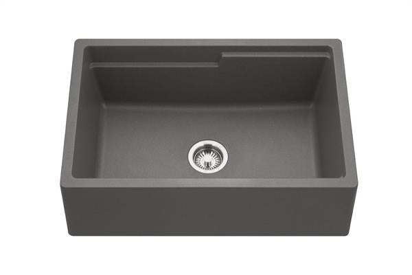 Hamat - SiOStone 33 Inch Granite Apron-Front Workstation Kitchen Sink
