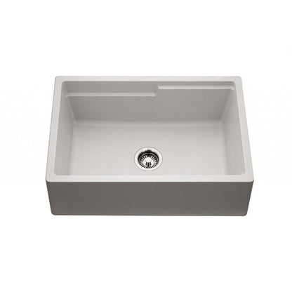 Hamat - SiOStone 30 Inch Granite Apron-Front Workstation Kitchen Sink