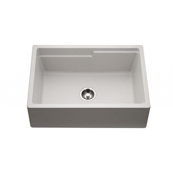 Hamat - SiOStone 33 Inch Granite Apron-Front Workstation Kitchen Sink