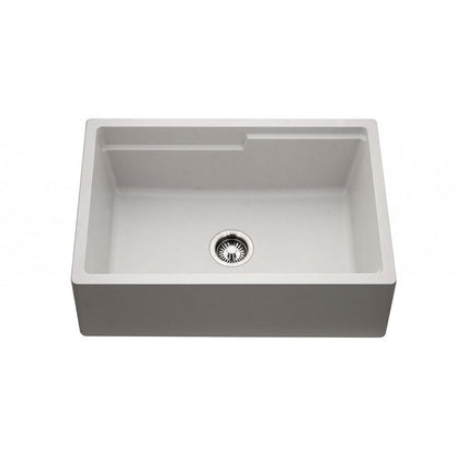 Hamat - SiOStone 33 Inch Granite Apron-Front Workstation Kitchen Sink