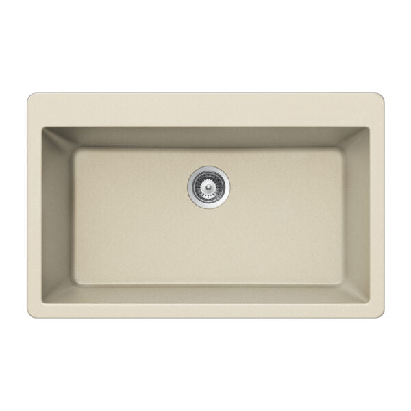 Hamat - SiOStone 33 Inch Granite Topmount Large Single Bowl Kitchen Sink