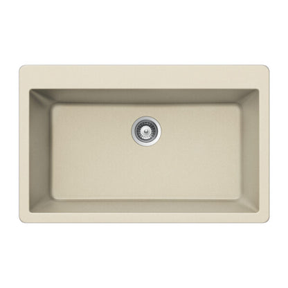 Hamat - SiOStone 33 Inch Granite Topmount Large Single Bowl Kitchen Sink