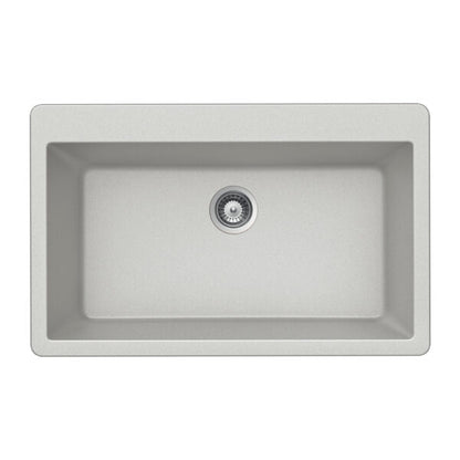 Hamat - SiOStone 33 Inch Granite Topmount Large Single Bowl Kitchen Sink