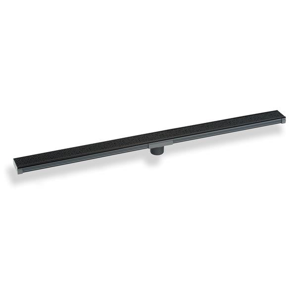 Infinity Drain - 96 Inch S-PVC Series Low Profile Complete Kit with 2 1/2 Inch Adhesion Style Grate