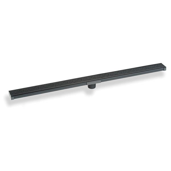 Infinity Drain - 48 Inch S-PVC Series Low Profile Complete Kit with 2 1/2 Inch Adhesion Style Grate