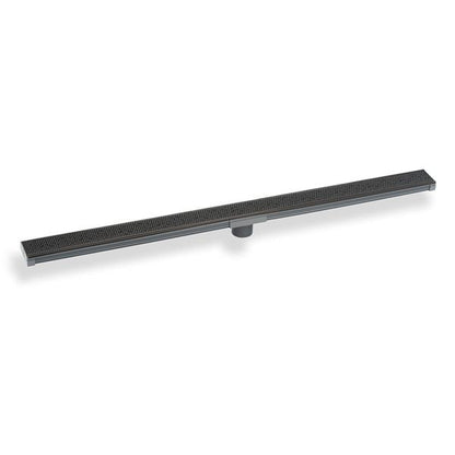Infinity Drain - 48 Inch S-PVC Series Low Profile Complete Kit with 2 1/2 Inch Adhesion Style Grate