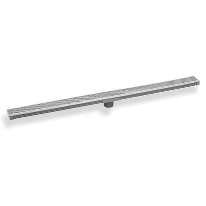 Infinity Drain - 48 Inch S-PVC Series Low Profile Complete Kit with 2 1/2 Inch Adhesion Style Grate