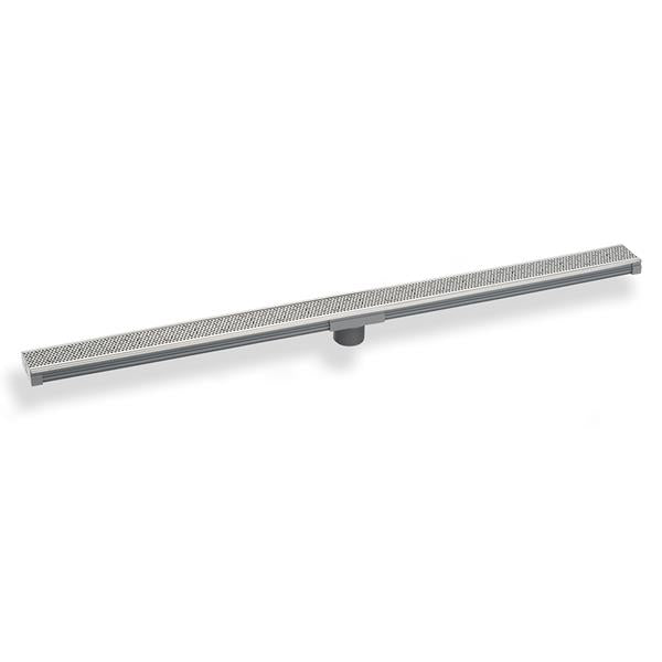 Infinity Drain - 96 Inch S-PVC Series Low Profile Complete Kit with 2 1/2 Inch Adhesion Style Grate