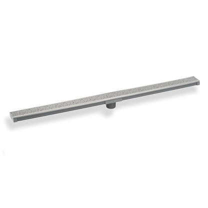 Infinity Drain - 60 Inch S-PVC Series Low Profile Complete Kit with 2 1/2 Inch Adhesion Style Grate