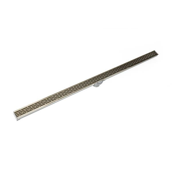 Infinity Drain - 48 Inch S-PVC Series Low Profile Complete Kit
