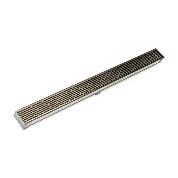 Infinity Drain - 48 Inch S-PVC Series Low Profile Complete Kit