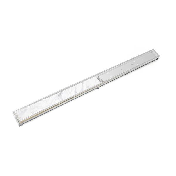 Infinity Drain - 48 Inch S-PVC Series Low Profile Complete Kit