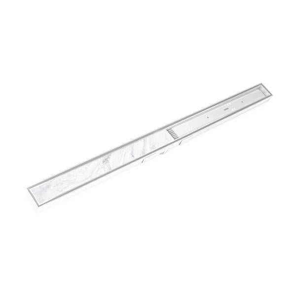 Infinity Drain - 72 Inch S-Stainless Steel Series Complete Kit with Low Profile Tile Insert Frame