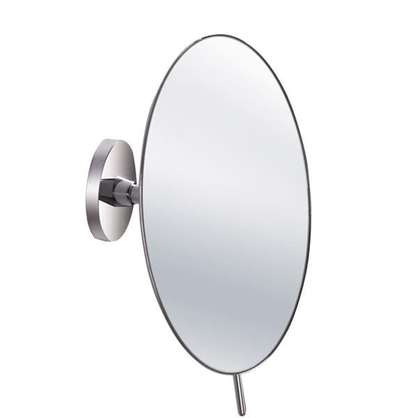 Lacava - Mega  Wall Mount 3X Magnifiyng Mirror, Adjustable With Dual Arm. Round.Diam: 8 Inch, D:5 Inch