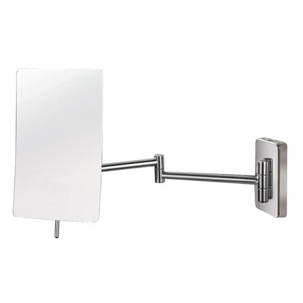 Lacava - Mega Rectangual Wall-Mounted 3X Magnifying Mirror With Dual Arm, W: 5 1/4” D: 14” H: 8 1/2”